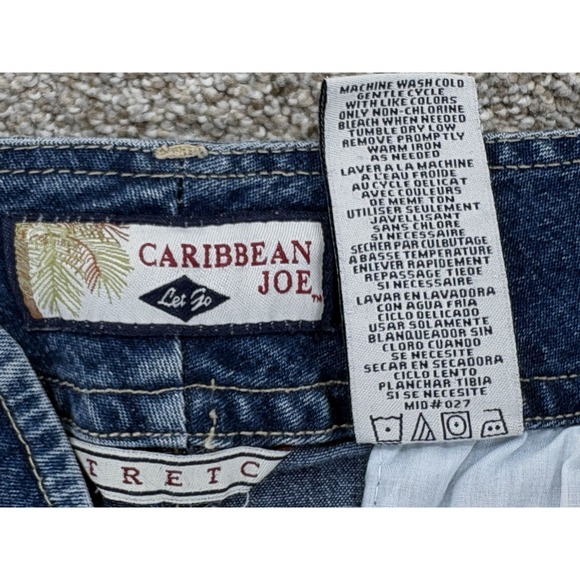 VTG Caribbean Joe Jean Midi Maxi Prairie Skirt Sz 10 Western Cottagecore 90s Y2K - Picture 5 of 9